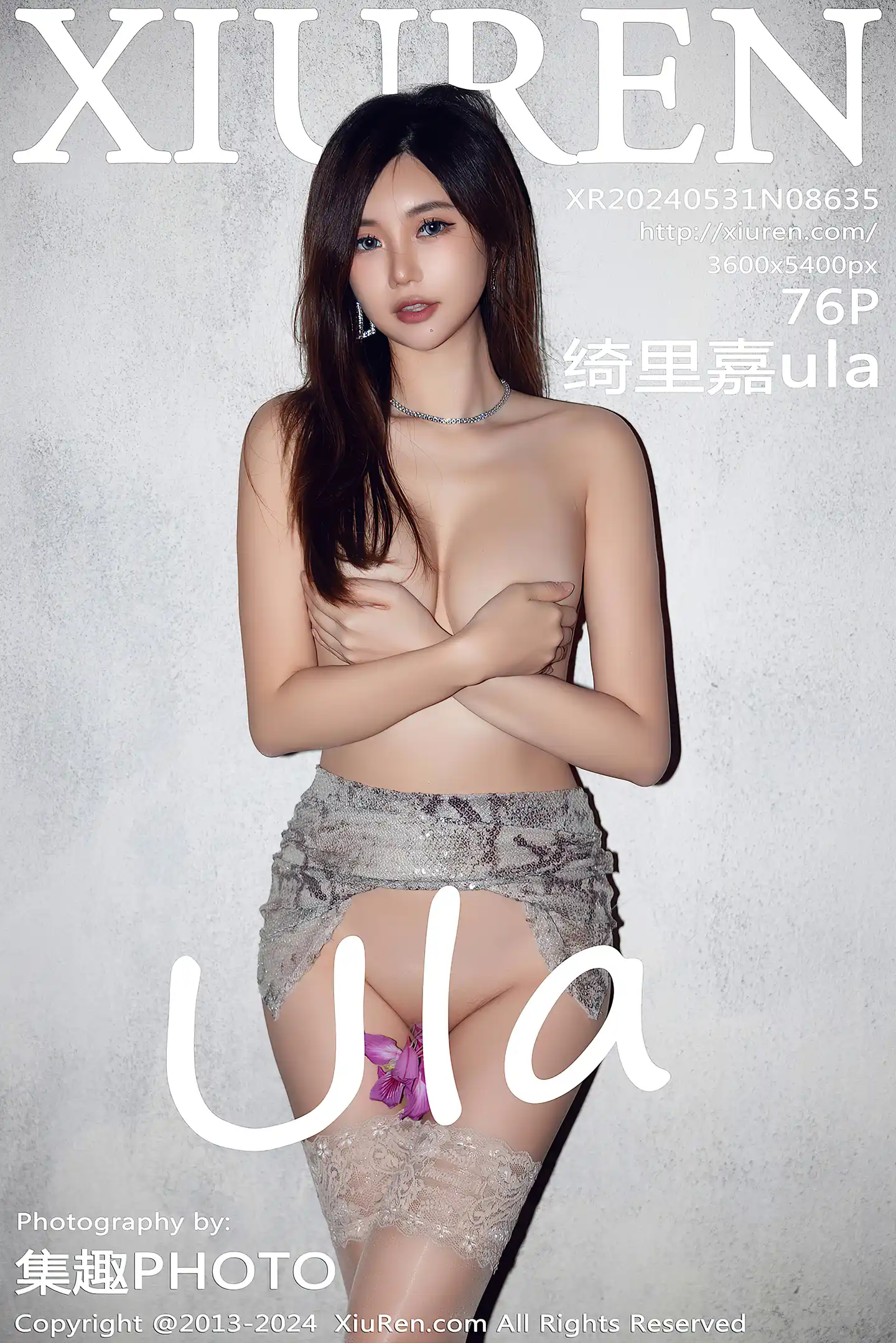 [XiuRen秀人网]No.8635_女神绮里嘉ula性感浅色吊带短裙配蕾丝袜秀婀娜身姿迷人诱惑写真76P-秀人网 - XiuRen.Space